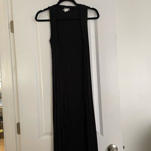 Duster length small stretchy vest